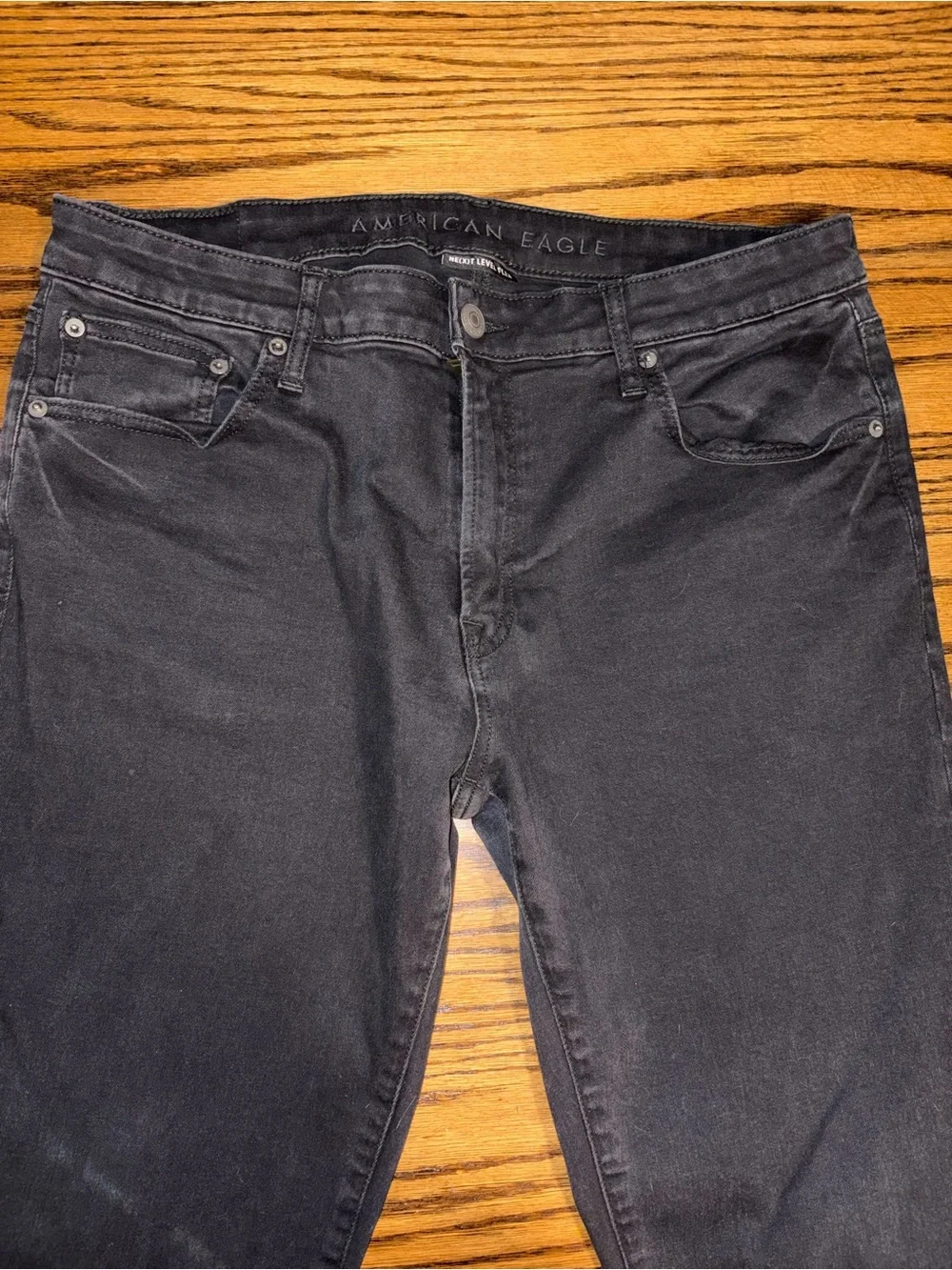 American Eagle 36x36 slim straight black jeans AEO